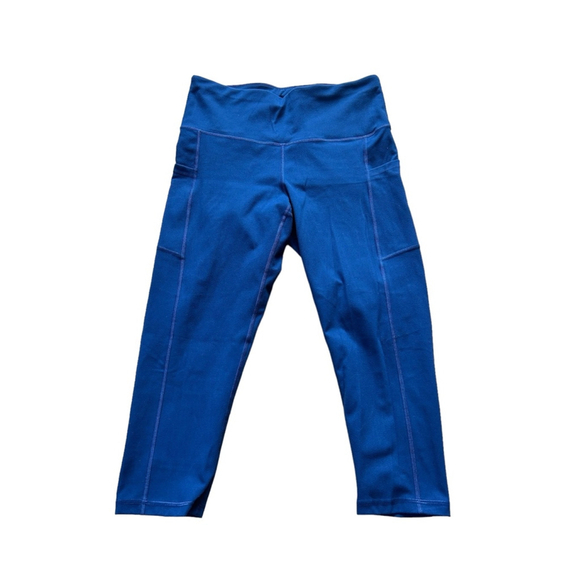 Fengbay Blue Capri Leggings Women's Size Medium - Picture 1 of 3
